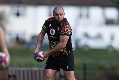060226 - Wales Rugby Captains Run ahead of their first Six Nations game against England - Nicky Smith during training