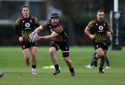 060226 - Wales Rugby Captains Run ahead of their first Six Nations game against England - Harri Deaves during training