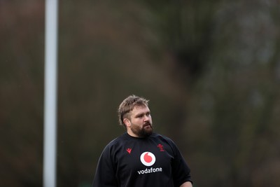 060226 - Wales Rugby Captains Run ahead of their first Six Nations game against England - Tomas Francis during training