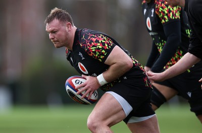 060226 - Wales Rugby Captains Run ahead of their first Six Nations game against England - Dewi Lake during training