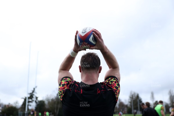 060226 - Wales Rugby Captains Run ahead of their first Six Nations game against England - Dewi Lake during training