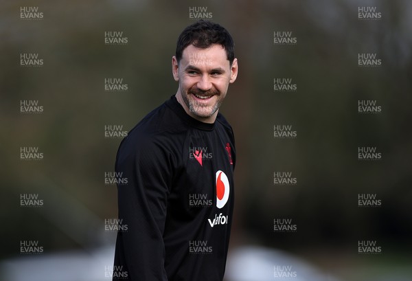 060226 - Wales Rugby Captains Run ahead of their first Six Nations game against England - Tomos Williams during training