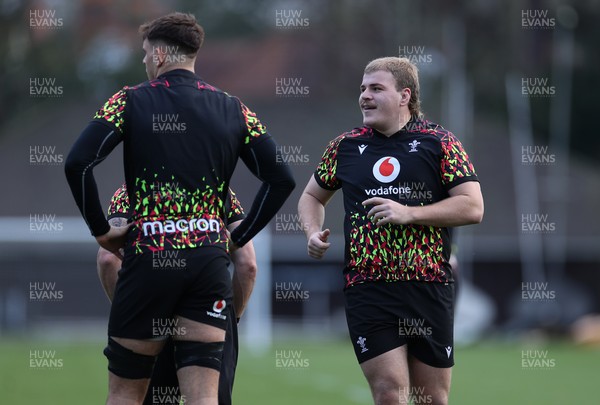 060226 - Wales Rugby Captains Run ahead of their first Six Nations game against England - Archie Griffin during training