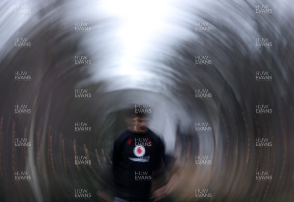 060226 - Wales Rugby Captains Run ahead of their first Six Nations game against England - Louis Rees-Zammit during training