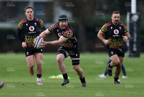 060226 - Wales Rugby Captains Run ahead of their first Six Nations game against England - Harri Deaves during training