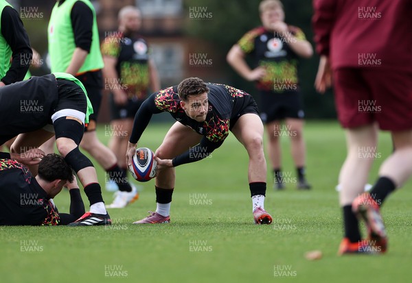 060226 - Wales Rugby Captains Run ahead of their first Six Nations game against England - Kieran Hardy during training