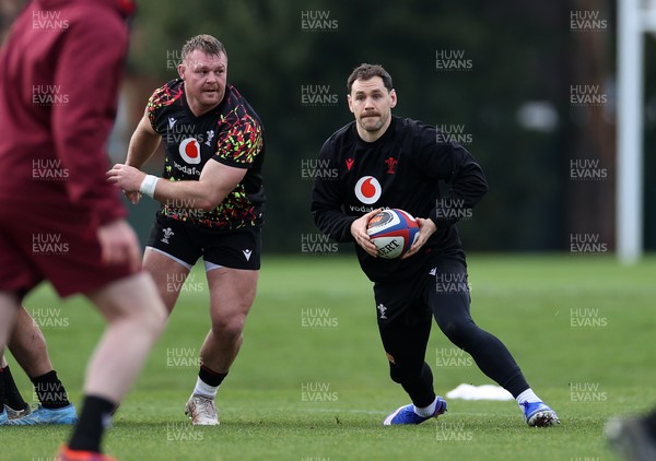 060226 - Wales Rugby Captains Run ahead of their first Six Nations game against England - Tomos Williams during training