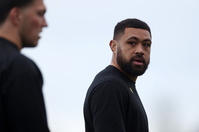 070325 - Wales Rugby Captains Run ahead of their 6 Nations game against Scotland tomorrow - Taulupe Faletau during training