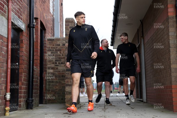 070325 - Wales Rugby Captains Run ahead of their 6 Nations game against Scotland tomorrow - Dafydd Jenkins