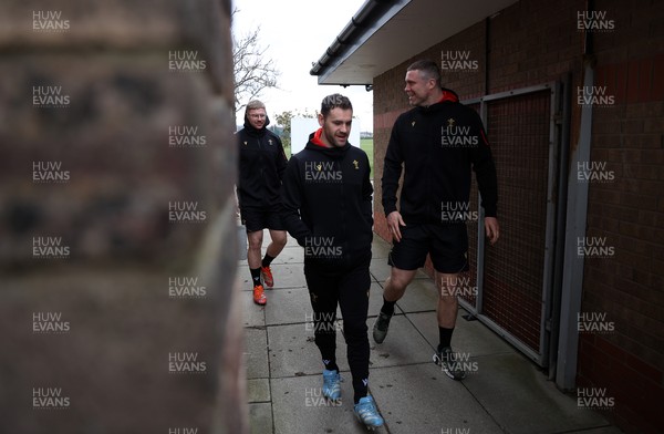 070325 - Wales Rugby Captains Run ahead of their 6 Nations game against Scotland tomorrow - Tomos Williams and Will Rowlands