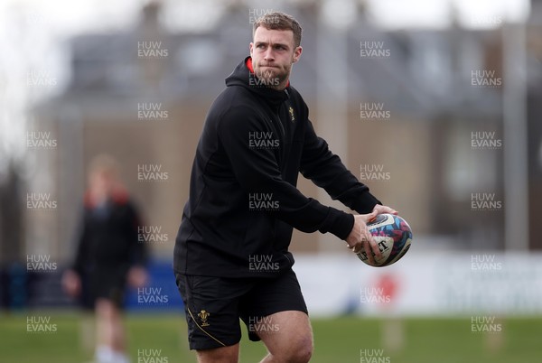 070325 - Wales Rugby Captains Run ahead of their 6 Nations game against Scotland tomorrow - Max Llewellyn during training