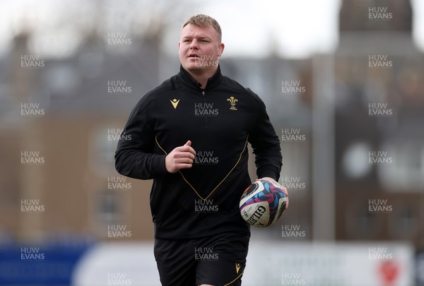 070325 - Wales Rugby Captains Run ahead of their 6 Nations game against Scotland tomorrow - Dewi Lake during training