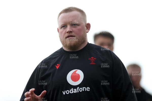 070325 - Wales Rugby Captains Run ahead of their 6 Nations game against Scotland tomorrow - Keiron Assiratti during training