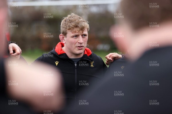 070325 - Wales Rugby Captains Run ahead of their 6 Nations game against Scotland tomorrow - Jac Morgan during training