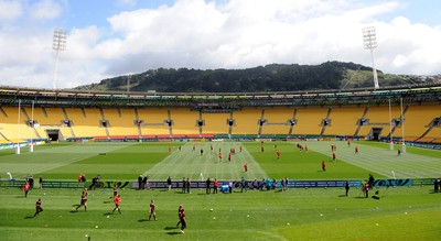 07.10.11 - Wales Rugby Captains Run - Wales players train at the Westpac Stadium in Wellington. 