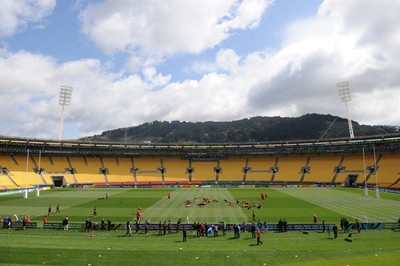 07.10.11 - Wales Rugby Captains Run - Wales players train at the Westpac Stadium in Wellington. 