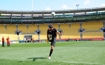 07.10.11 - Wales Rugby Captains Run - Mike Phillips during training at the Westpac Stadium in Wellington. 