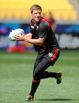 07.10.11 - Wales Rugby Captains Run - Rhys Priestland during training. 