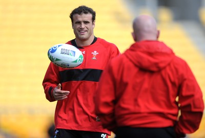 07.10.11 - Wales Rugby Captains Run - Jamie Roberts during training. 