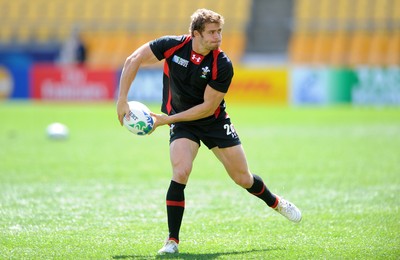 07.10.11 - Wales Rugby Captains Run - Leigh Halfpenny during training. 