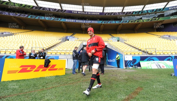 07.10.11 - Wales Rugby Captains Run - Sam Warburton during training at the Westpac Stadium in Wellington. 