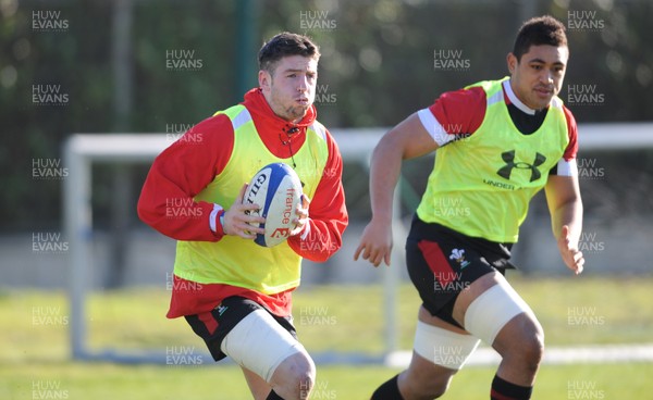 080213 - Wales Rugby Captains Run -Alex Cuthbert during training