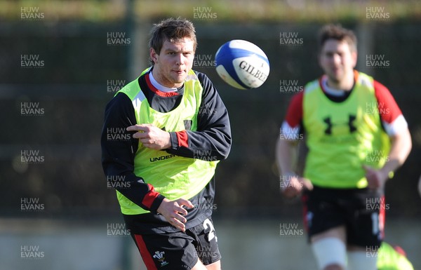 080213 - Wales Rugby Captains Run -Dan Biggar during training