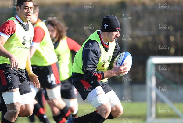 080213 - Wales Rugby Captains Run -Justin Tipuric during training