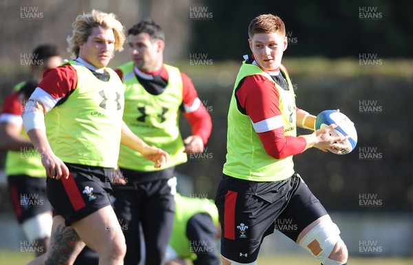 080213 - Wales Rugby Captains Run -Andrew Coombs during training