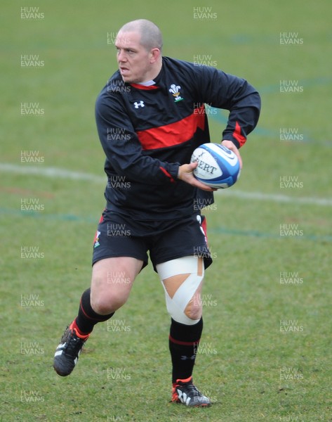 080313 - Wales Rugby Captains Run -Paul James during training