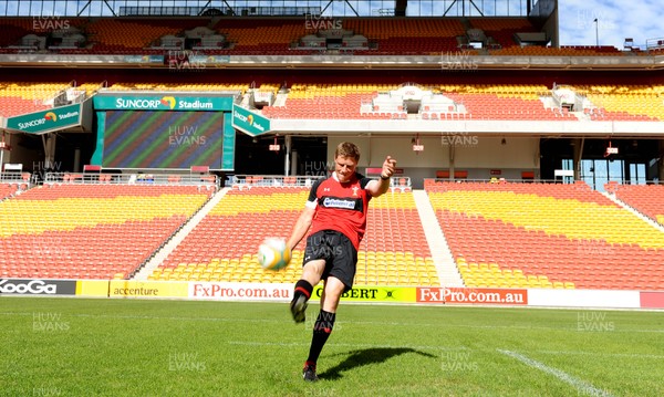 080612 - Wales Rugby Captains Run -Rhys Priestland during training at Suncorp Stadium