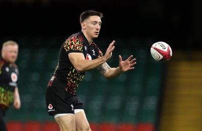 081125 - Wales Rugby Captains Run ahead of their first game against Argentina - Josh Adams during training