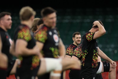 081125 - Wales Rugby Captains Run ahead of their first game against Argentina - Tomos Williams during training