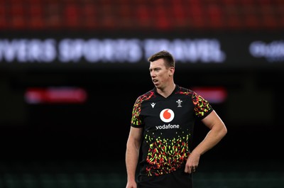 081125 - Wales Rugby Captains Run ahead of their first game against Argentina - Adam Beard during training