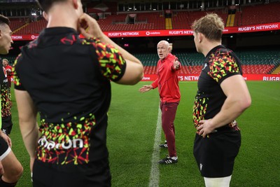 081125 - Wales Rugby Captains Run ahead of their first game against Argentina - Steve Tandy, Head Coach during training