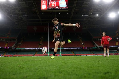081125 - Wales Rugby Captains Run ahead of their first game against Argentina - Dan Edwards during training