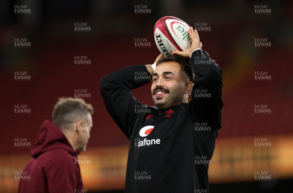 081125 - Wales Rugby Captains Run ahead of their first game against Argentina - Liam Belcher during training
