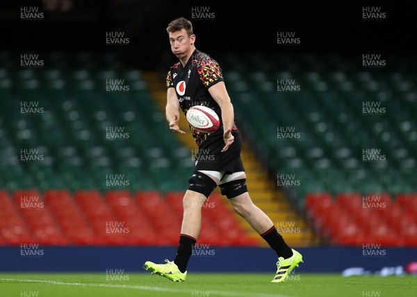 081125 - Wales Rugby Captains Run ahead of their first game against Argentina - Adam Beard during training