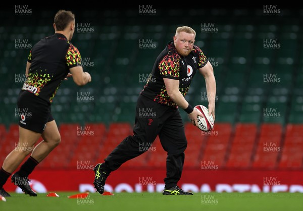 081125 - Wales Rugby Captains Run ahead of their first game against Argentina - Keiron Assiratti during training