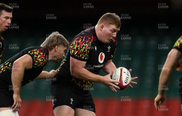 081125 - Wales Rugby Captains Run ahead of their first game against Argentina - Rhys Carre during training