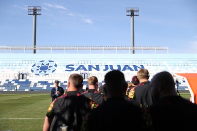 100726 - Wales Rugby Captains Run ahead of their game against Argentina in San Juan tomorrow - General View
