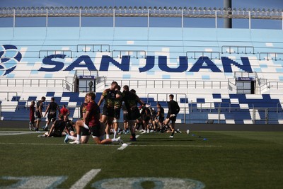 100726 - Wales Rugby Captains Run ahead of their game against Argentina in San Juan tomorrow - General View