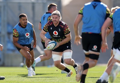 100726 - Wales Rugby Captains Run ahead of their game against Argentina in San Juan tomorrow - Aaron Wainwright during training