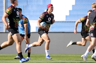 100726 - Wales Rugby Captains Run ahead of their game against Argentina in San Juan tomorrow - Louis Rees-Zammit during training