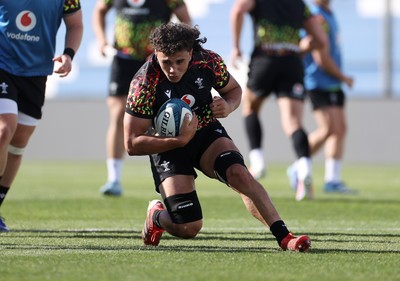 100726 - Wales Rugby Captains Run ahead of their game against Argentina in San Juan tomorrow - Kane James during training