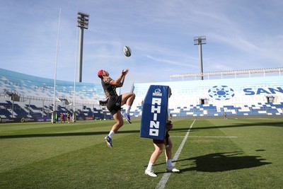 100726 - Wales Rugby Captains Run ahead of their game against Argentina in San Juan tomorrow - Louis Rees-Zammit during training