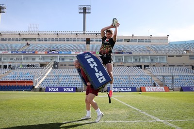100726 - Wales Rugby Captains Run ahead of their game against Argentina in San Juan tomorrow - Ellis Mee during training