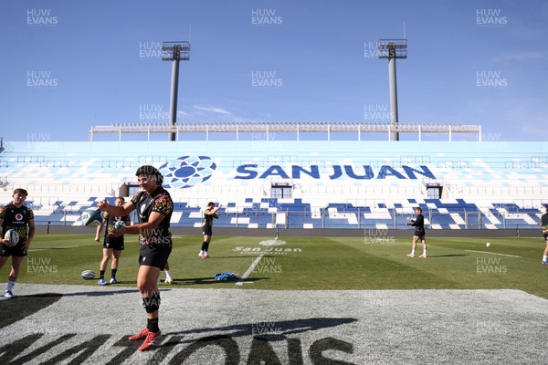 100726 - Wales Rugby Captains Run ahead of their game against Argentina in San Juan tomorrow - Kane James during training