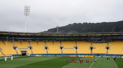 10.09.11 - Wales Rugby Captains Run - Wales players during training at Westpac Stadium, Wellington. 