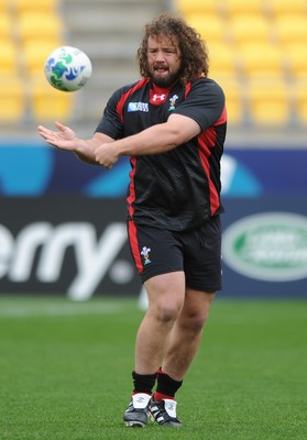 10.09.11 - Wales Rugby Captains Run - Adam Jones during training. 